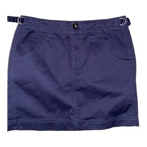 ATHLETA ORGANIC COTTON NAVY MINI SKIRT • WOMENS• SIZE 2 • EUC • NEVER WORN
